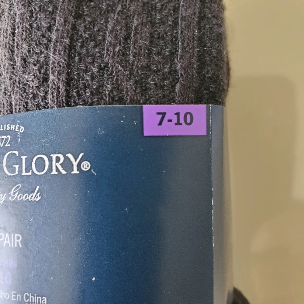 NWT Faded Glory Girls Gray Heavyweight Cotton Tights, Size 7-10